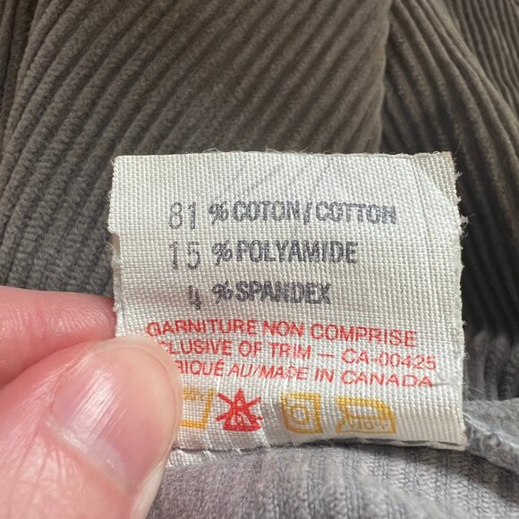 Vintage Corduroy High Rise Waisted Straight Trousers Fall Winter Pants 70s 80s - Picture 7 of 10